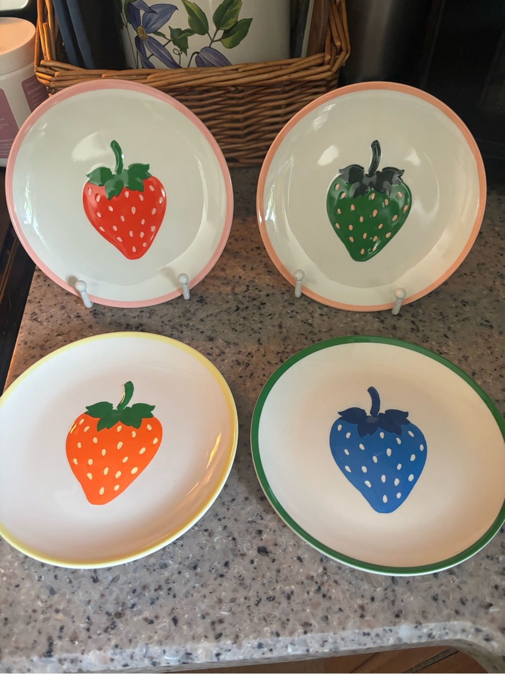 Kate Spade x Target Strawberry Melamine Appetizer Plates Set, new - Picture 2 of 8